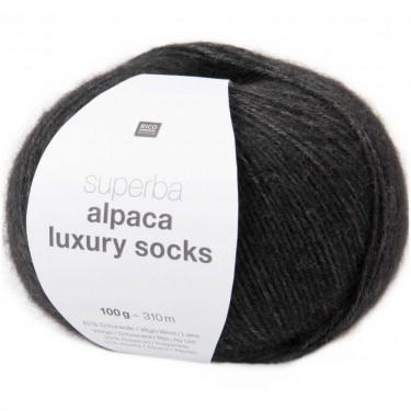 Rico Alpaca Luxury Socks 006 schwarz