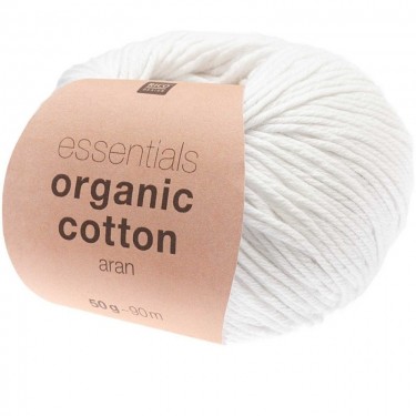 Rico essentials Organic Cotton aran 001 weiß
