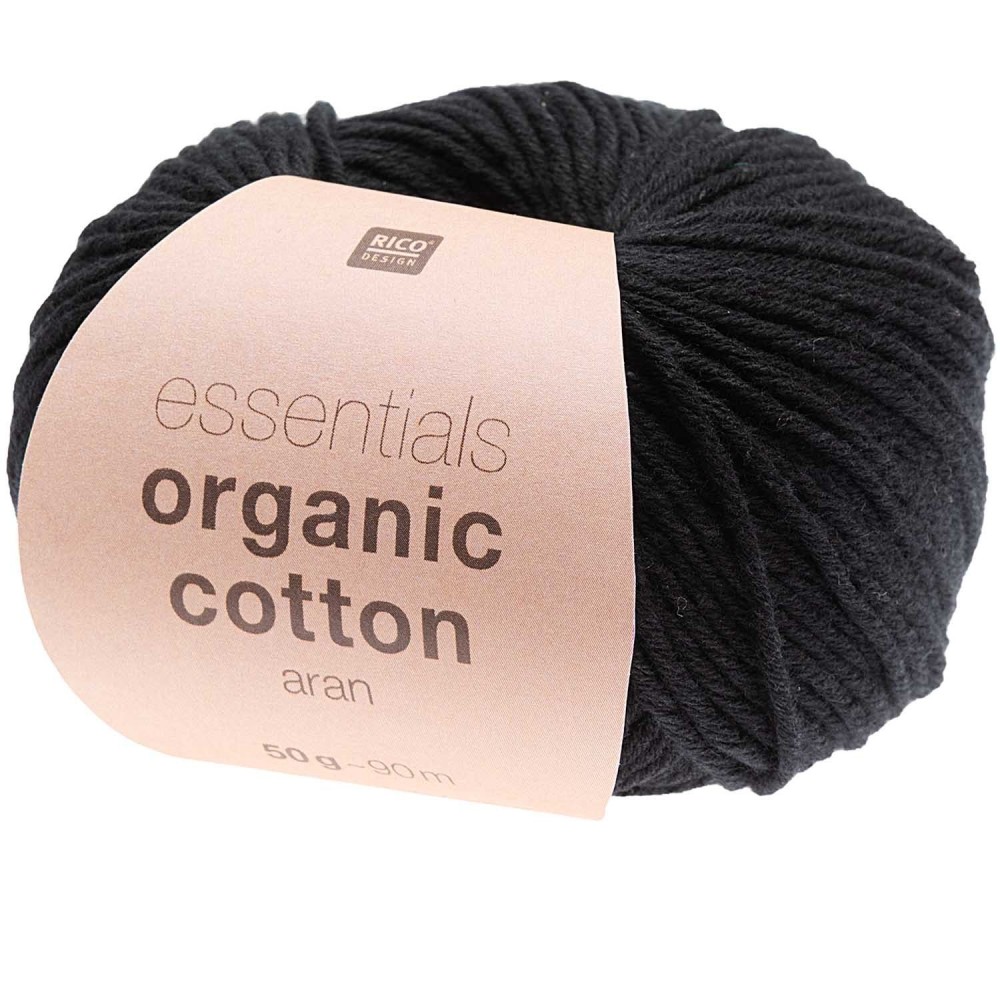 Rico essentials Organic Cotton aran 020 schwarz
