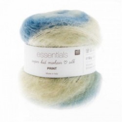 Rico essentials super kid mohair silk PRINT 006 Wasser