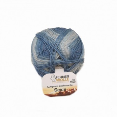 Ferner Lungauer Sockenwolle Seide - 418X20 blau Ferner Lungauer Sockenwolle Seide - 418X20 blau