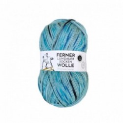 Ferner Lungauer Sockenwolle 6fach - 471/21 blau-türkis