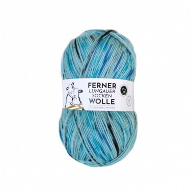 Ferner Lungauer Sockenwolle 6fach - 471/21 blau-türkis Ferner Lungauer Sockenwolle 6fach - 471/21 blau-türkis