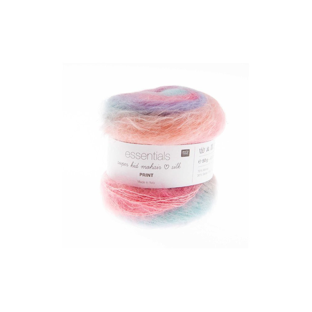 Rico essentials super kid mohair silk PRINT 002 Luft