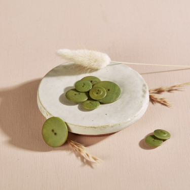 Atelier Brunette Knopf - Palm Matcha Leaf - 15 mm