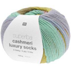 Rico superba cashmeri luxury socks 4-fädig 020 ethno