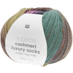 Rico superba cashmeri luxury socks 4-fädig 021 retro