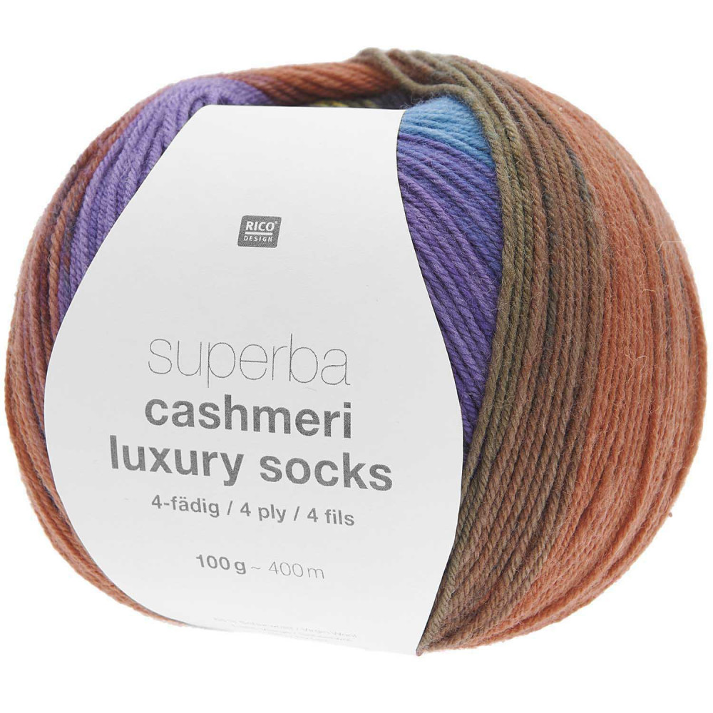 Rico superba cashmeri luxury socks 4-fädig 022 joy