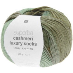 Rico superba cashmeri luxury socks 4-fädig 026 oliv dégradé