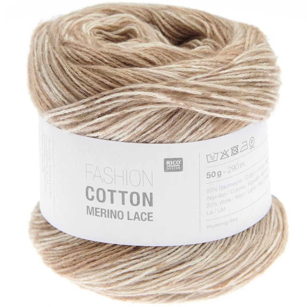 Rico fashion Cotton Merino Lace 001 pebbles