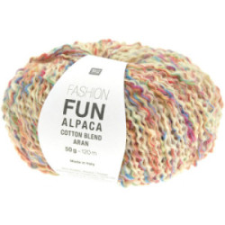 Rico fashion Fun Alpaca Cotton Blend aran 001 multicolor weiß