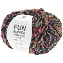Rico fashion Fun Alpaca Cotton Blend aran 006 multicolor schwarz