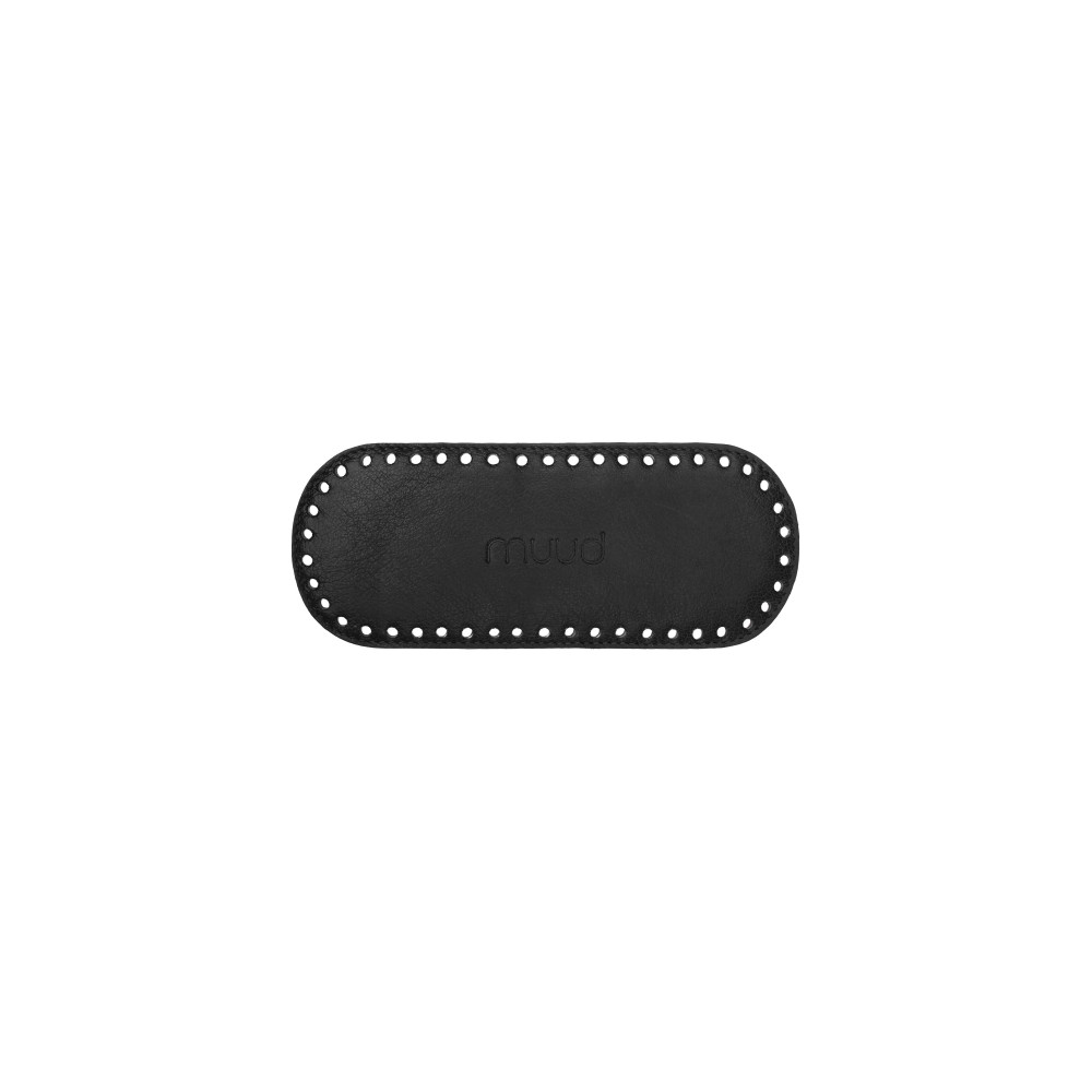 Muud Gemma Mini - Taschenboden aus Leder. Farbe Black