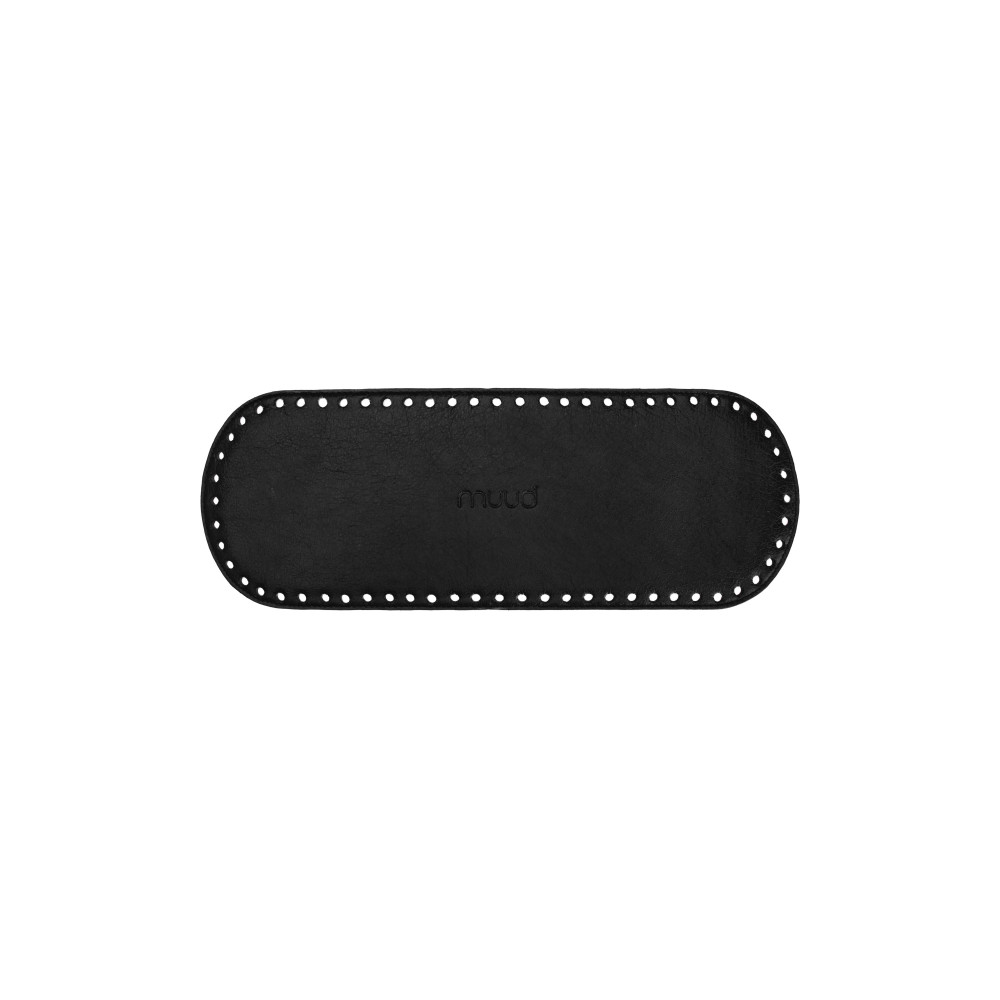 Muud Gemma XL Taschenboden aus Leder. Farbe Black