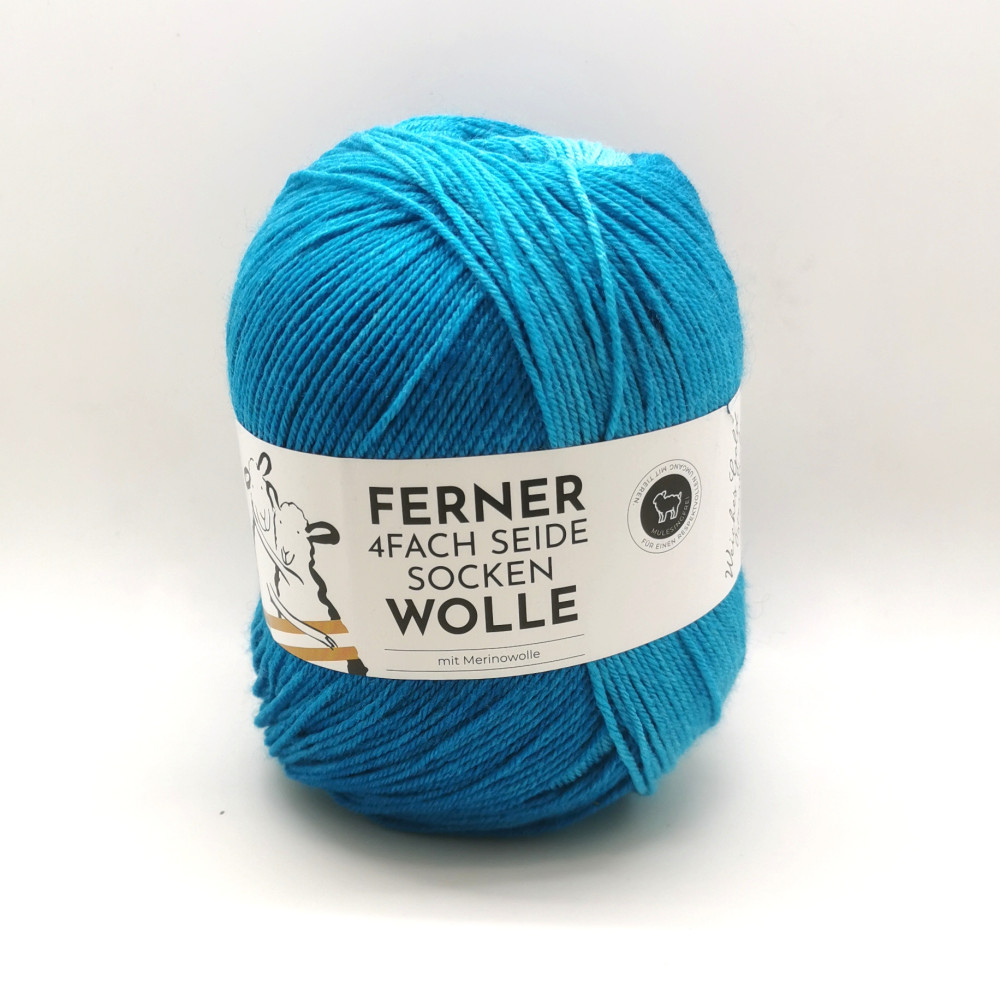 Ferner 4fach Seide Sockenwolle 843-25 Türkis-Töne