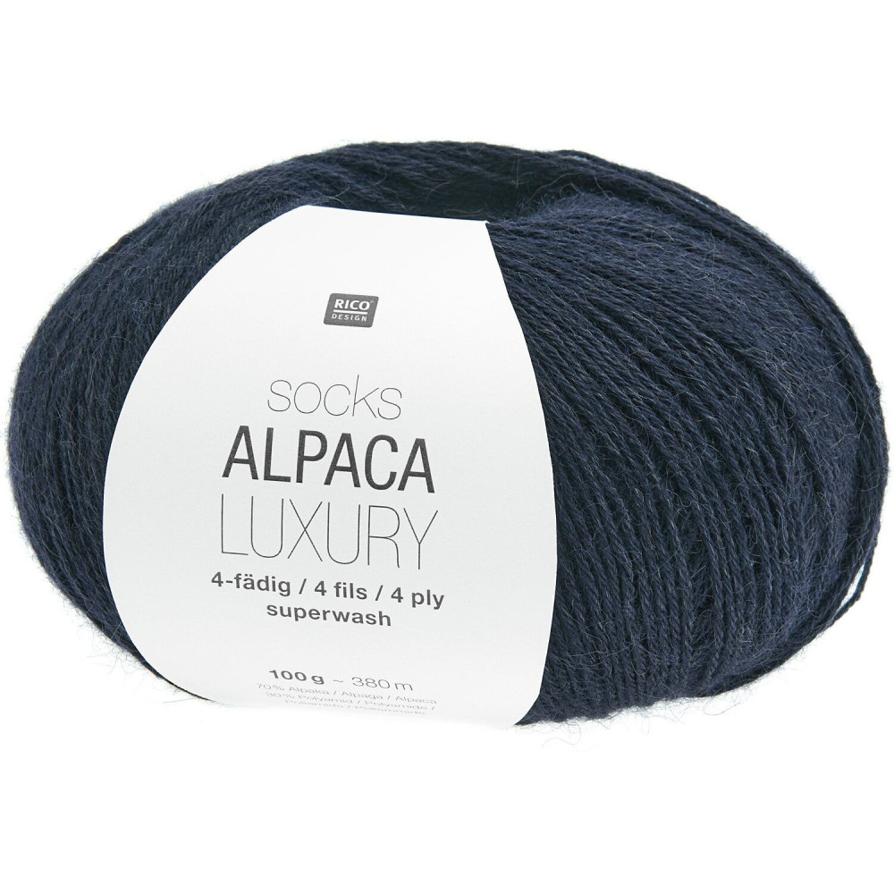 Rico Alpaca Luxury Socks 4-fädig 005 marine
