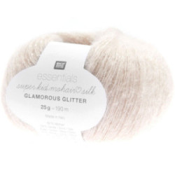 Rico Essentials Super kid Mohair loves Silk glamorous Glitter 001 creme
