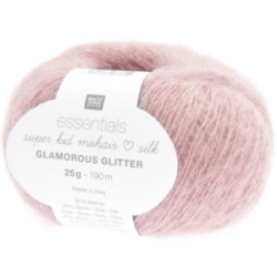 Rico essentials super kid mohair silk Glamorous Glitter 008 beere