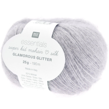 Rico essentials super kid mohair silk Glamorous Glitter 009 lavendel