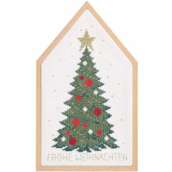 Rico Stickpackung Weihnachtsbaum im Dekorahmen