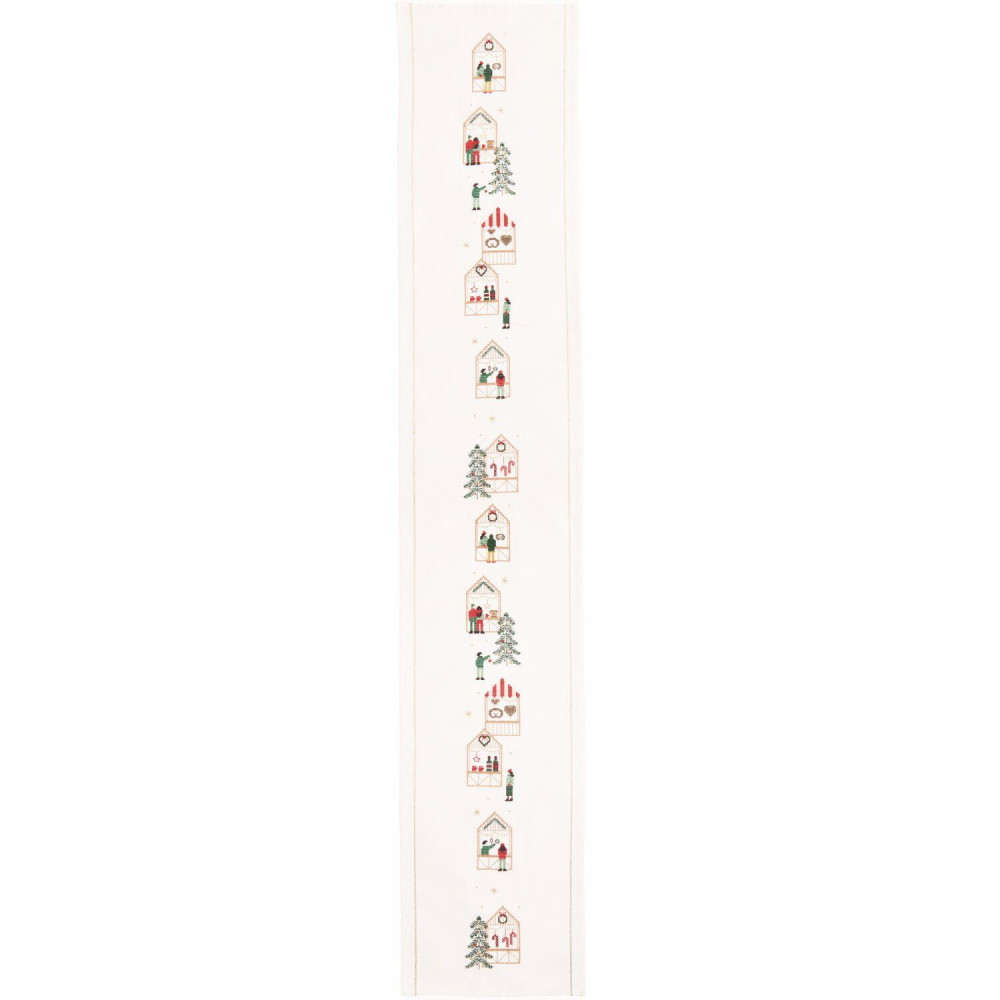 Rico Stickpackung Weihnachtsmarkt - Tischband - gezählter Kreuzstich
