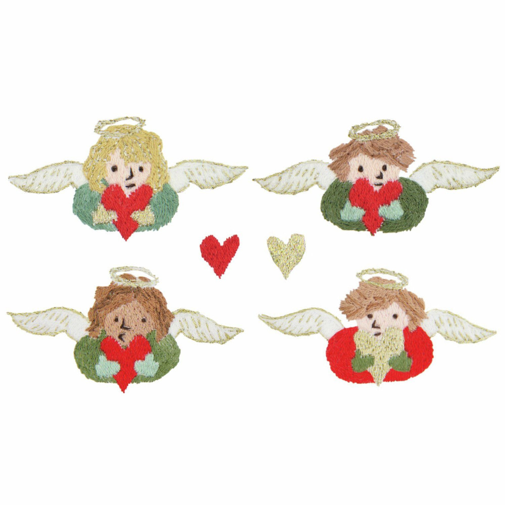 Rico Stick and Stitch Packung Engel mit Herzen