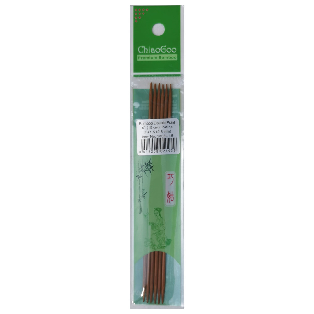 ChiaoGoo Premium Bamboo 2.5 mm (15 cm) Nadelspiel