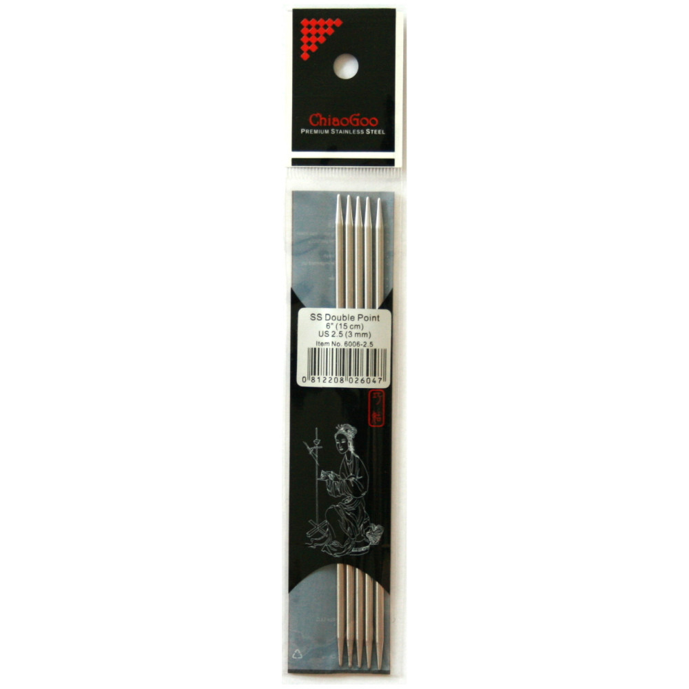 ChiaoGoo Premium Stainless Steel 3.0 mm (15 cm) Nadelspiel