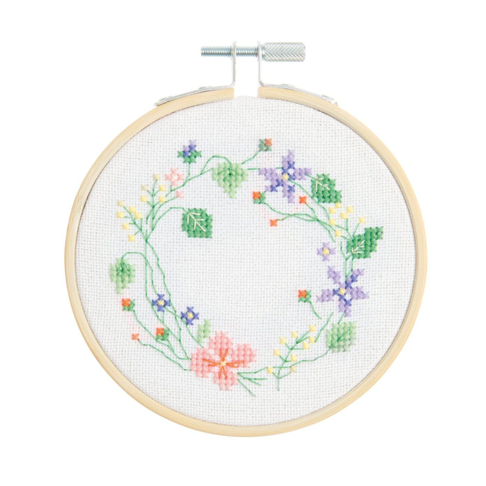 Rico Stickpackung gezählter Kreuzstich im Stickrahmen 10 cm