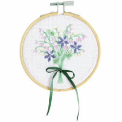 Rico Stickpackung gezählter Kreuzstich im Stickrahmen 10 cm