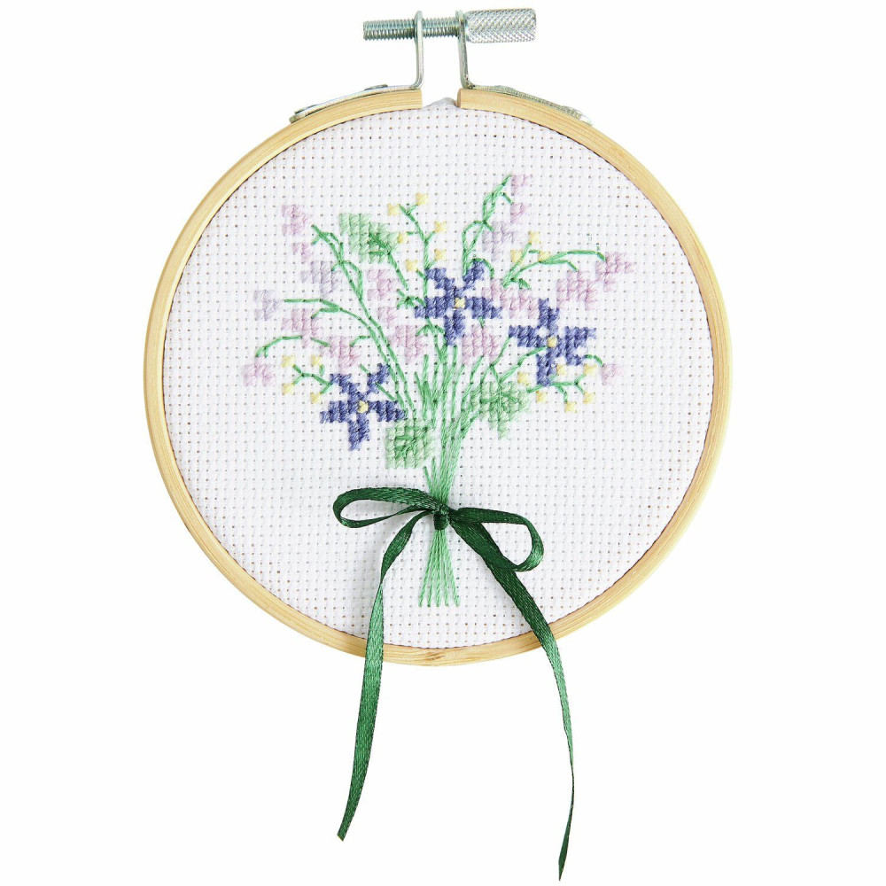 Rico Stickpackung gezählter Kreuzstich im Stickrahmen 10 cm