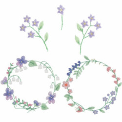 Rico Stick and Stitch Packung Blumenkränze XL