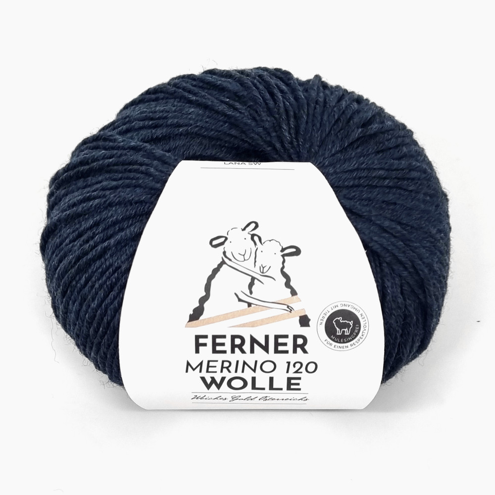 Ferner Merino 120 - 473 anthrazitblau mélange