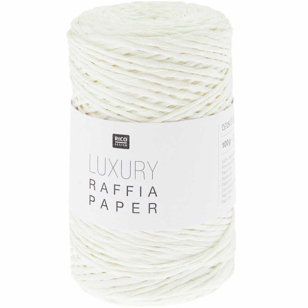 Rico Luxury Raffia Paper 001 weiß