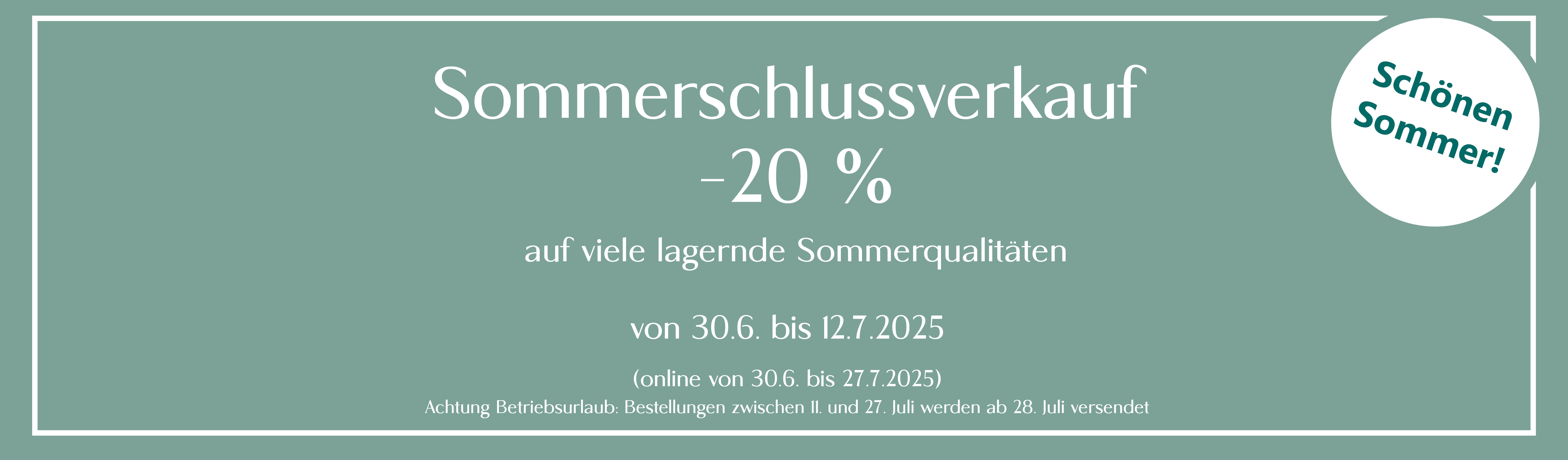 Sommerschlussverkauf