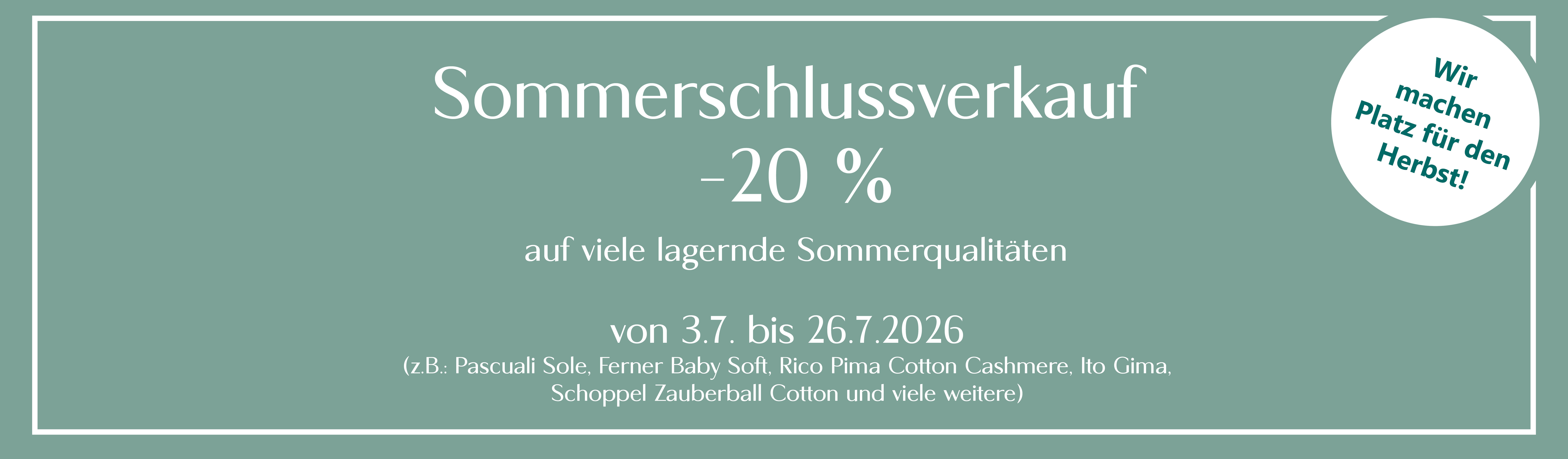 Sommerschlussverkauf